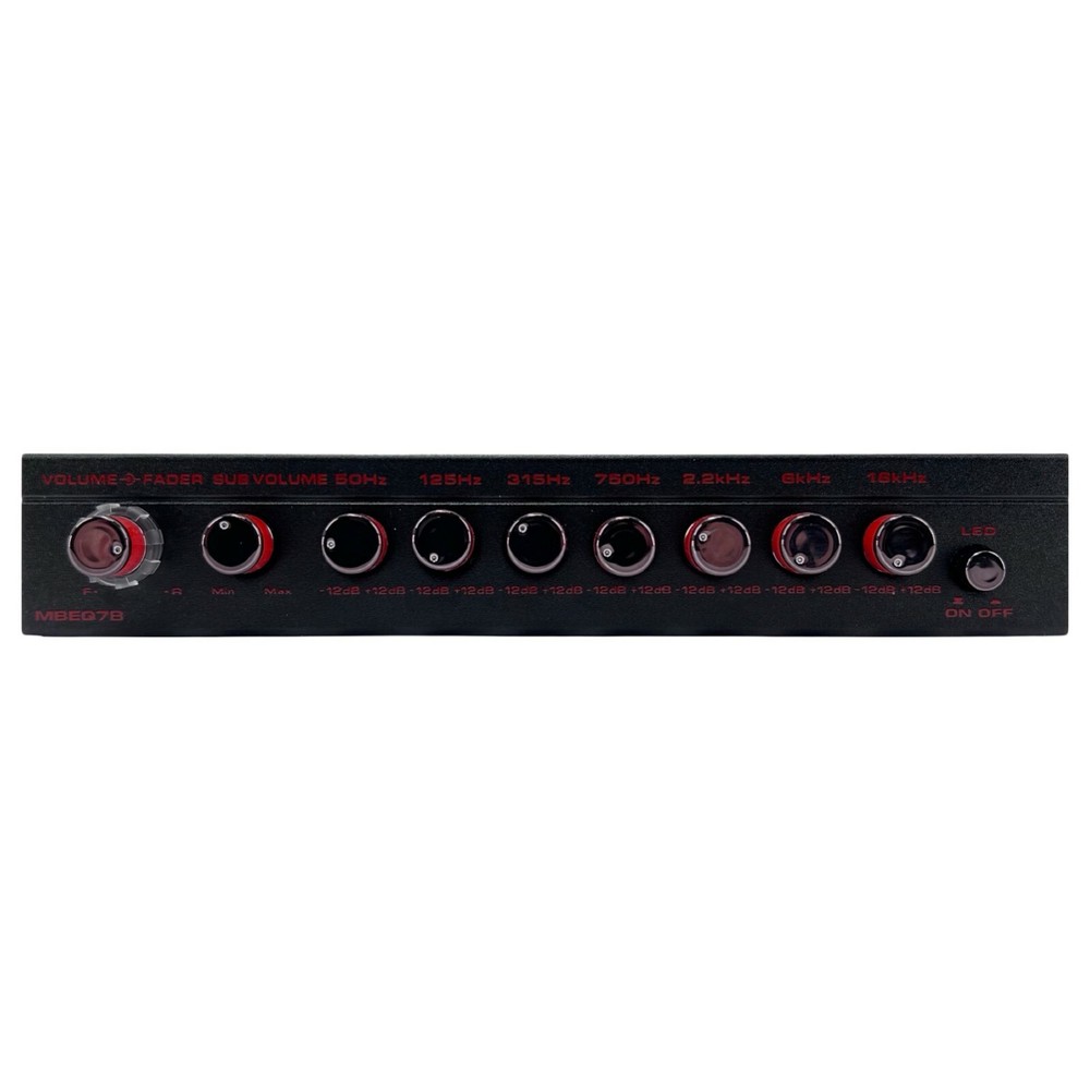 MB Quart Car Audio Equalizer 7-Band / 9-Volt Line-Driver Multiple-Source Signal
