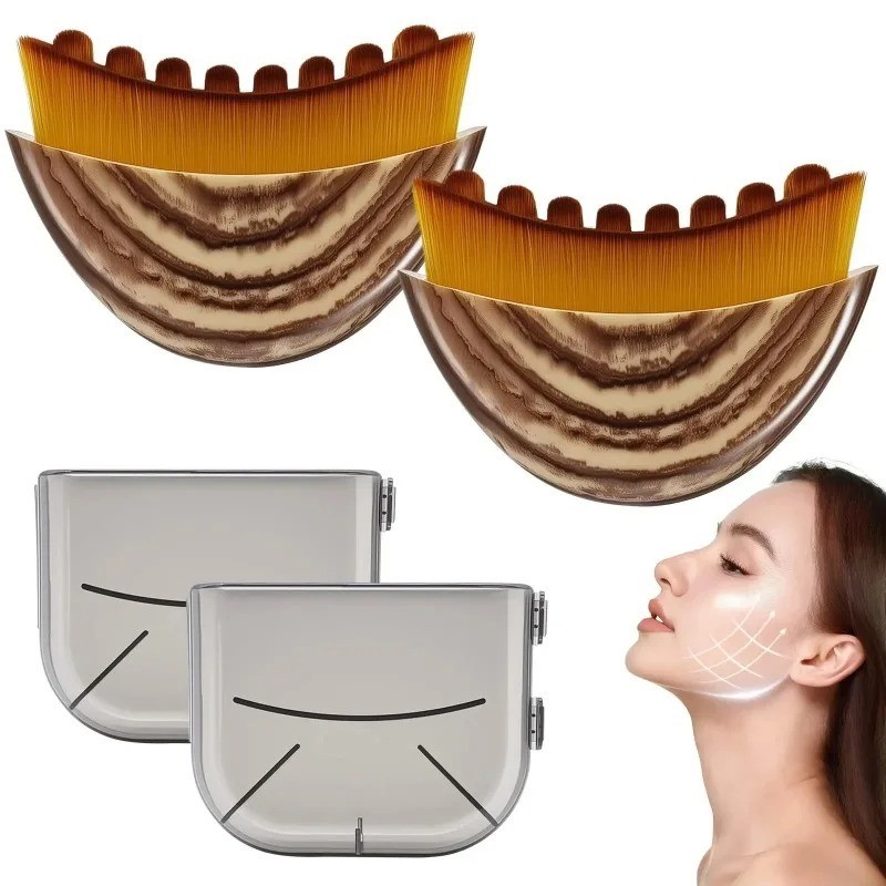 Lymphatic Drainage Massage Brush Set Face Contour Sculpting Tool