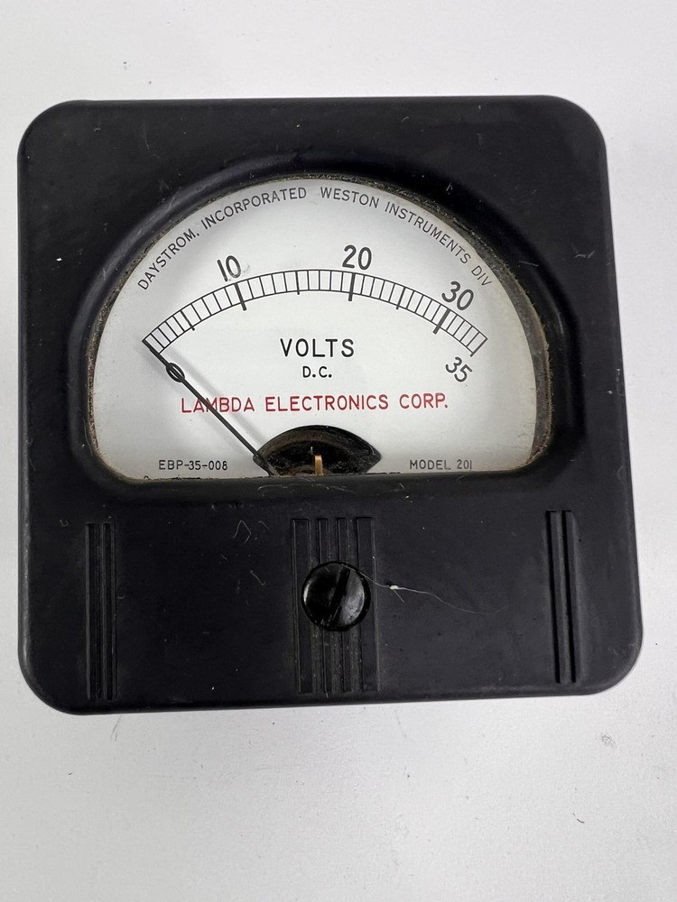 Vintage Lambda Weston 0-35V DC Voltmeter Panel Meter Model 201 EBP-35-008