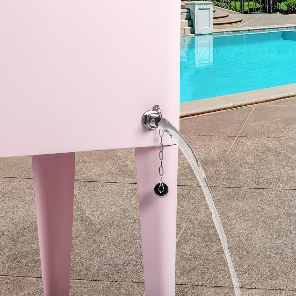 80QT Pink Outdoor Rolling Cooler