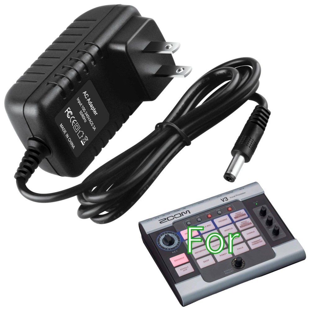 9V Power Supply Adapter Cord For Zoom V3 Multi-Effect Vocal Processor Mains