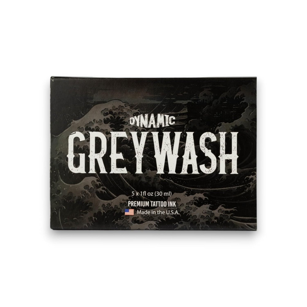 - Greywash Set, Premade Tattoo Greywash, Includes 4 Shades plus Mixing Solution,