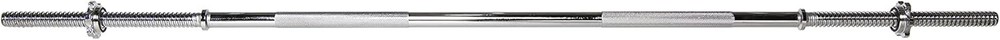 Threaded Chrome Barbell with Lock Collars, 60-Inch, 1-Inch Diameter