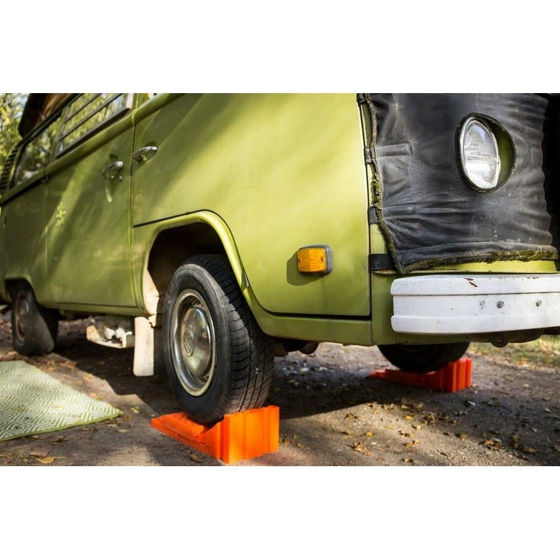 Stop N Chock Wheel Chocks Durable Self Positioning Stabilizing Guide