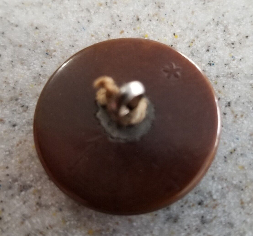 US Army WW1 Vegetable Ivory Brown 7/8” Shank Button
