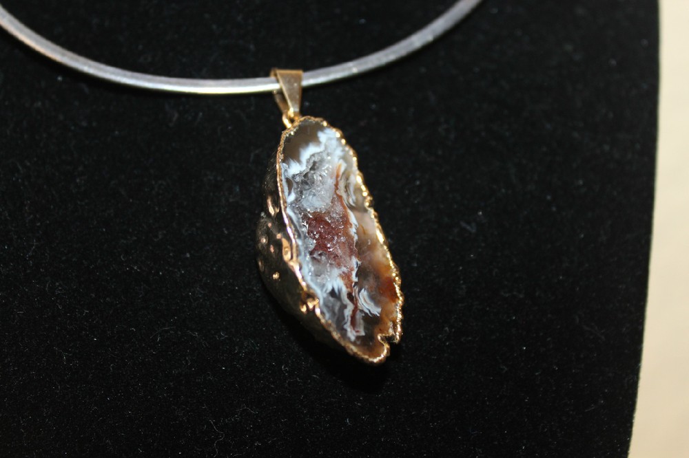 Geode Cave Pendant from Brazil R226