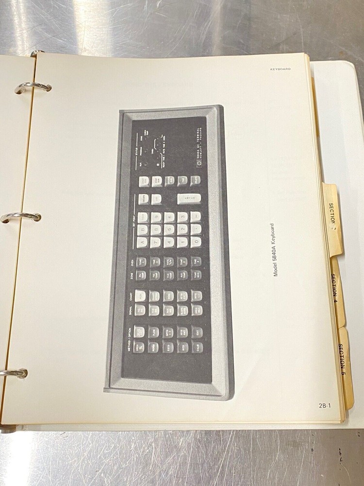 Hewlett Packard HP 5840A Gas Chromatography- Users Guide / Manual / Instructions