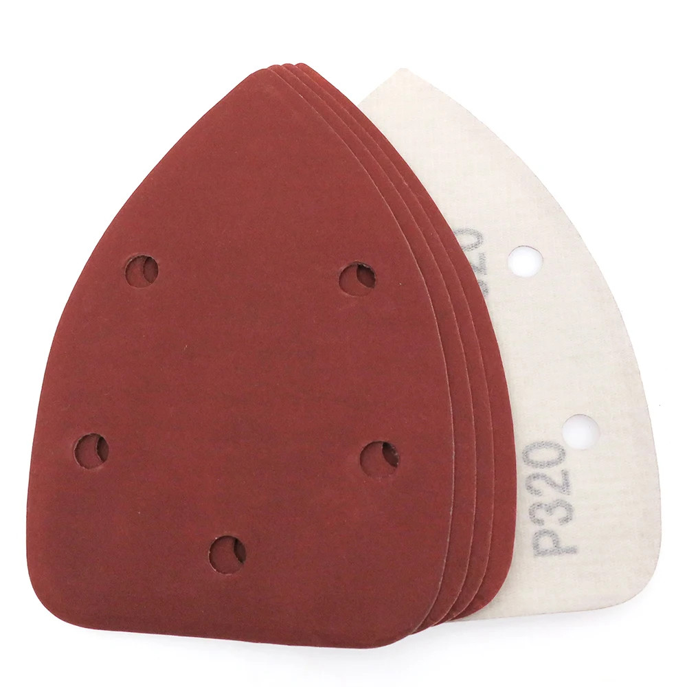 20pcs Self-adhesive Sandpaper Triangle 5 holes Delta SanderHook Loop Sandpaper D
