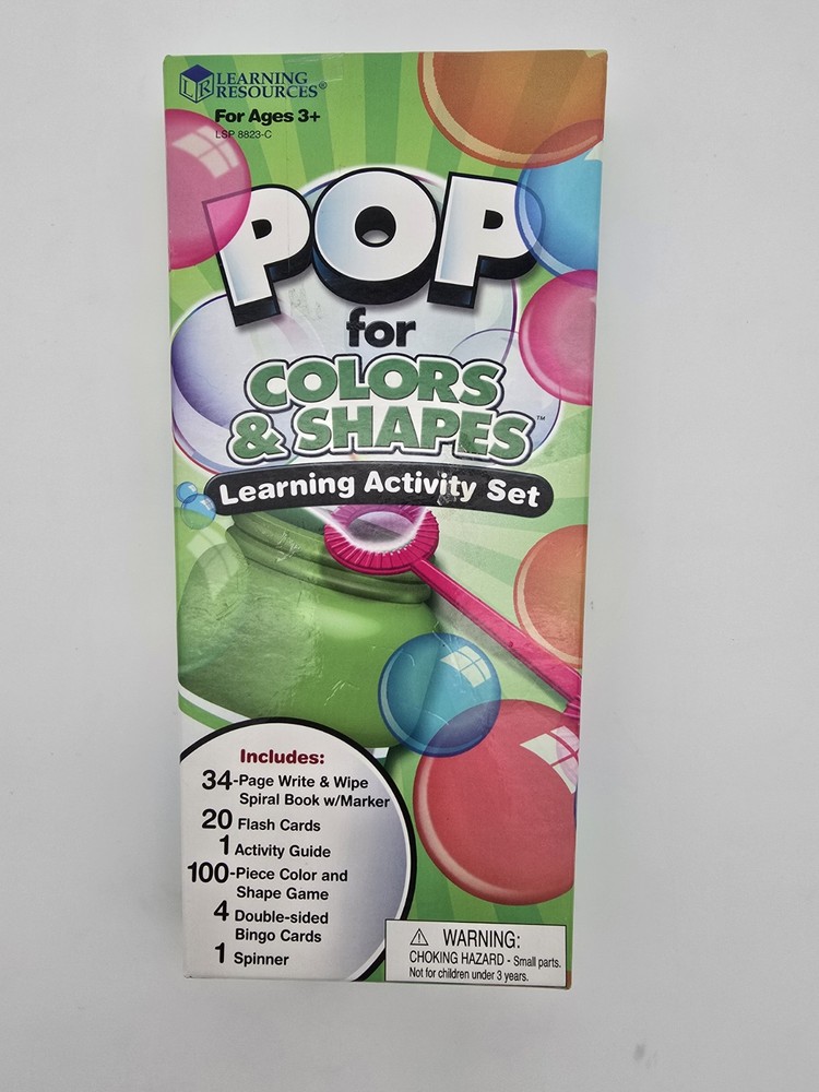 Learning Resources Pop For Color And Shapes Learning Activity Set Reusable Game
