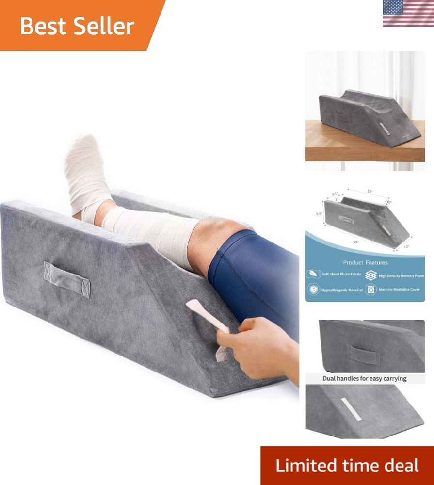 Memory Foam Leg Support Pillow – Compact Recovery Aid with Handles