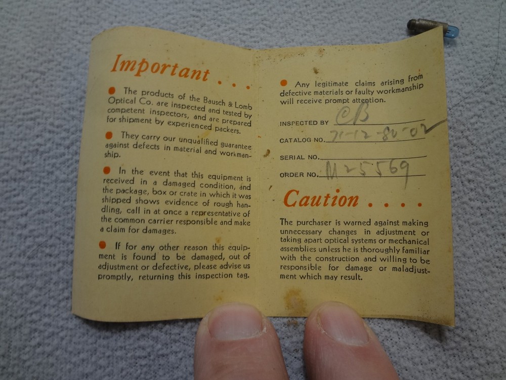 Vintage Bausch & Lomb Opthalamoscope