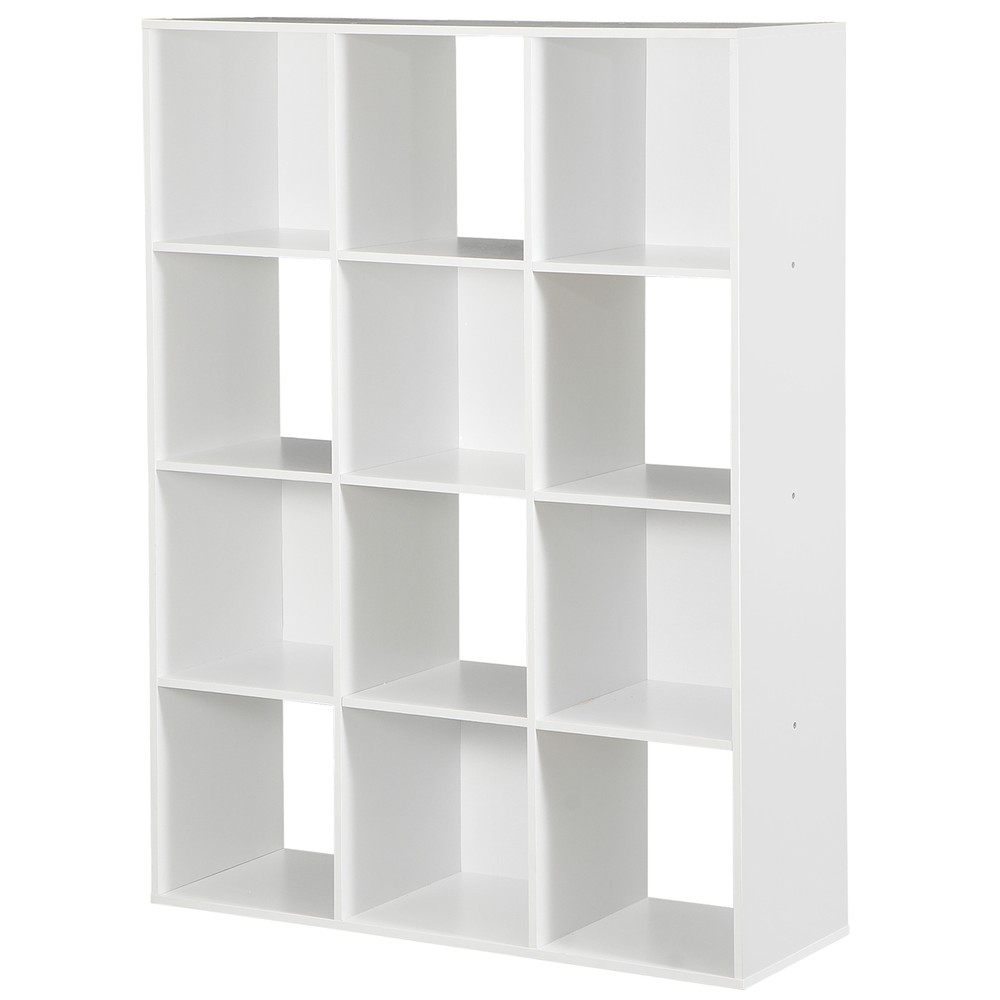 12-Cube Stackable Storage Organizer Display Bookcase for Home Office Decor