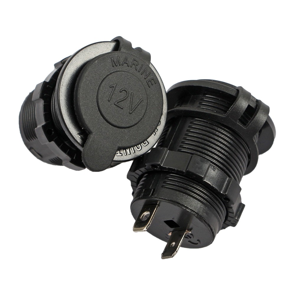 For 12V Car Marine ATV 2 Pieces Cigarette Lighter Power Plug Socket