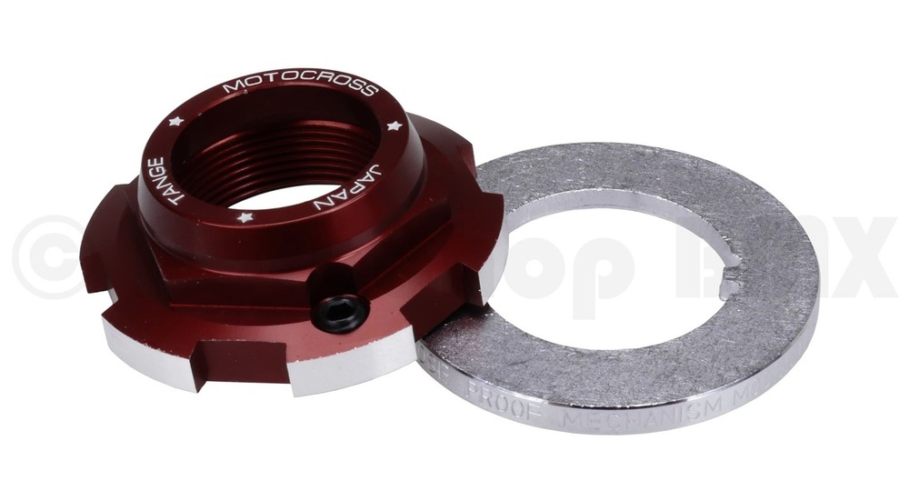 Tange-Seiki LP-440 1" threaded bicycle headset lock - DARK RED
