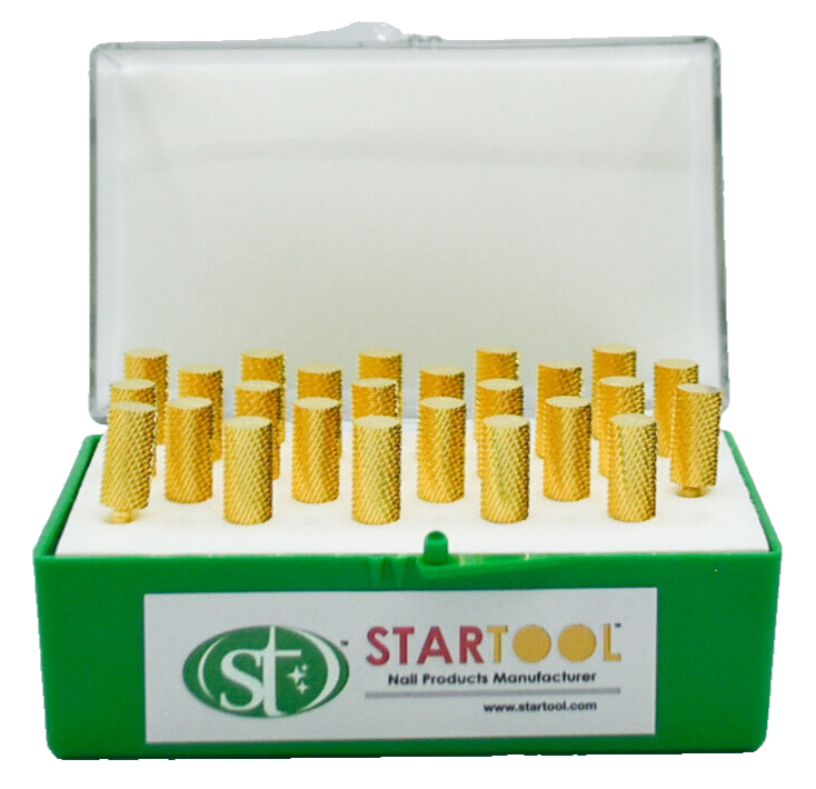 Startool Acrylic Nail Drill 3/32 Coarse Gold STC *( Single )