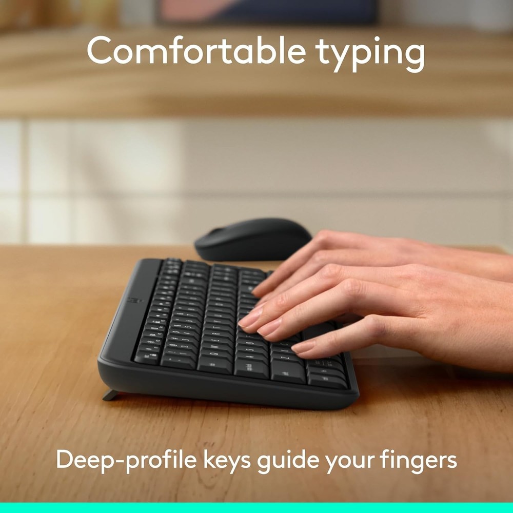 Logitech MK250 Bluetooth Wireless Mouse and Keyboard Combo Compact Keyboard