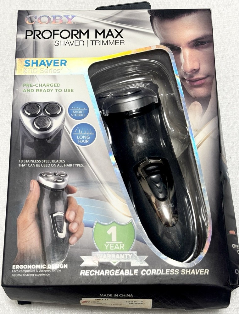 Coby Proform Max Rechargeable Cordless Shaver Trimmer NIB SEALED