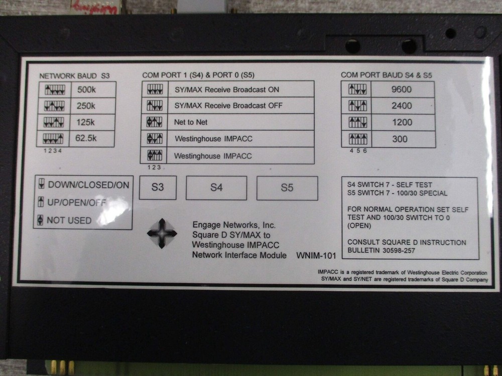 Westinghouse Network Interface Module IMPACC Used