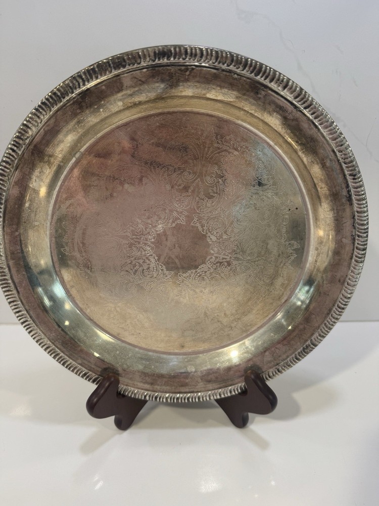 Vintage Engraved Silver Plate