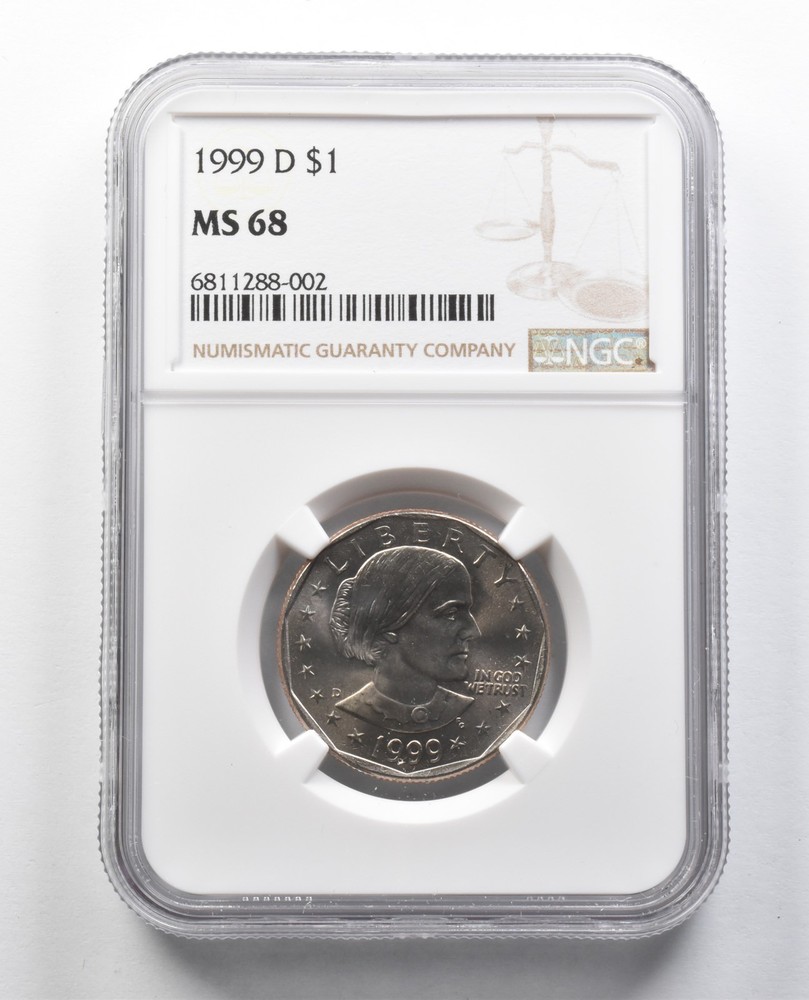 1999-D Susan B Anthony Dollar MS68 NGC