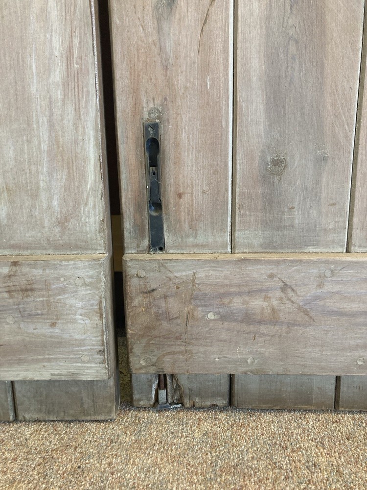 1939 Cyprus Double Doors, Original Hardware, Texas Ranch