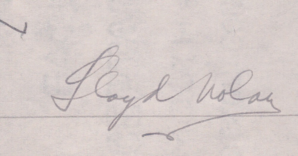 LLOYD NOLAN - DOCUMENT DOUBLE SIGNED 06/26/1946