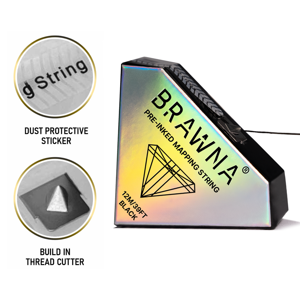 Black and White Eyebrow Mapping String, 4pack