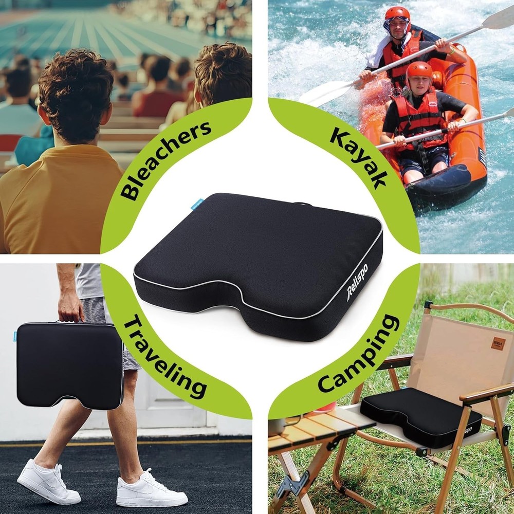 Ergonomic Waterproof Stadium Cushions - Comfortable & Portable 2 Pack