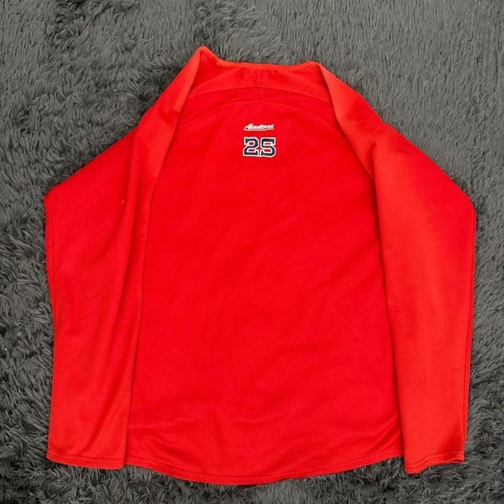 Red jersey long sleeve shirt