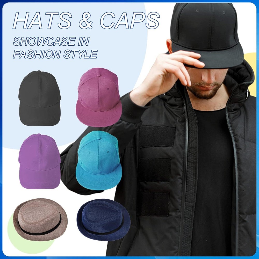 32pc Baseball Hat Rack Wall Mount Super Strong Hat Rack Display Hooks for Wall