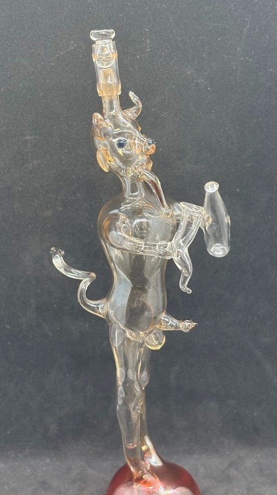 Antique glass devil