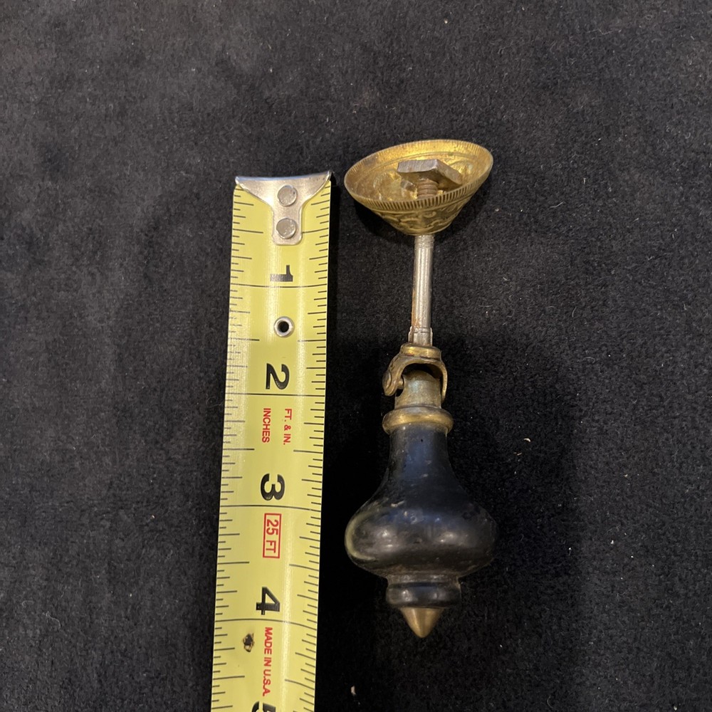 4 MATCHING ANTIQUE TEARDROP BLACK EBONIZED VICTORIAN PULLs