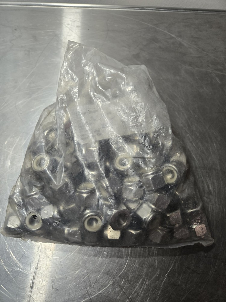 Hardware HEX NUTS NYLON INSERT 1/2-13  HEAVY LOCKNUT NUT  100 Pc