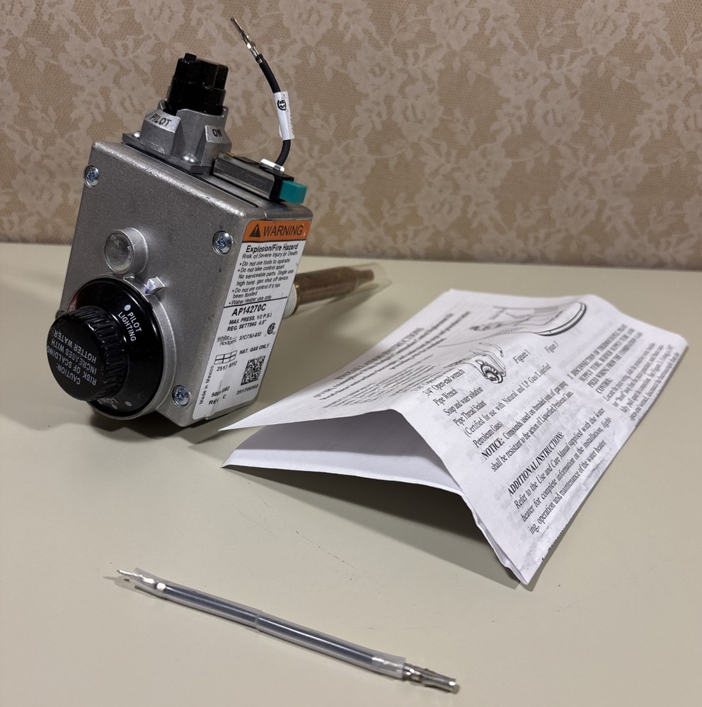 RHEEM SP21195C WR Valve Adapter Kit NG Natural Gas Replacement Part New In Box