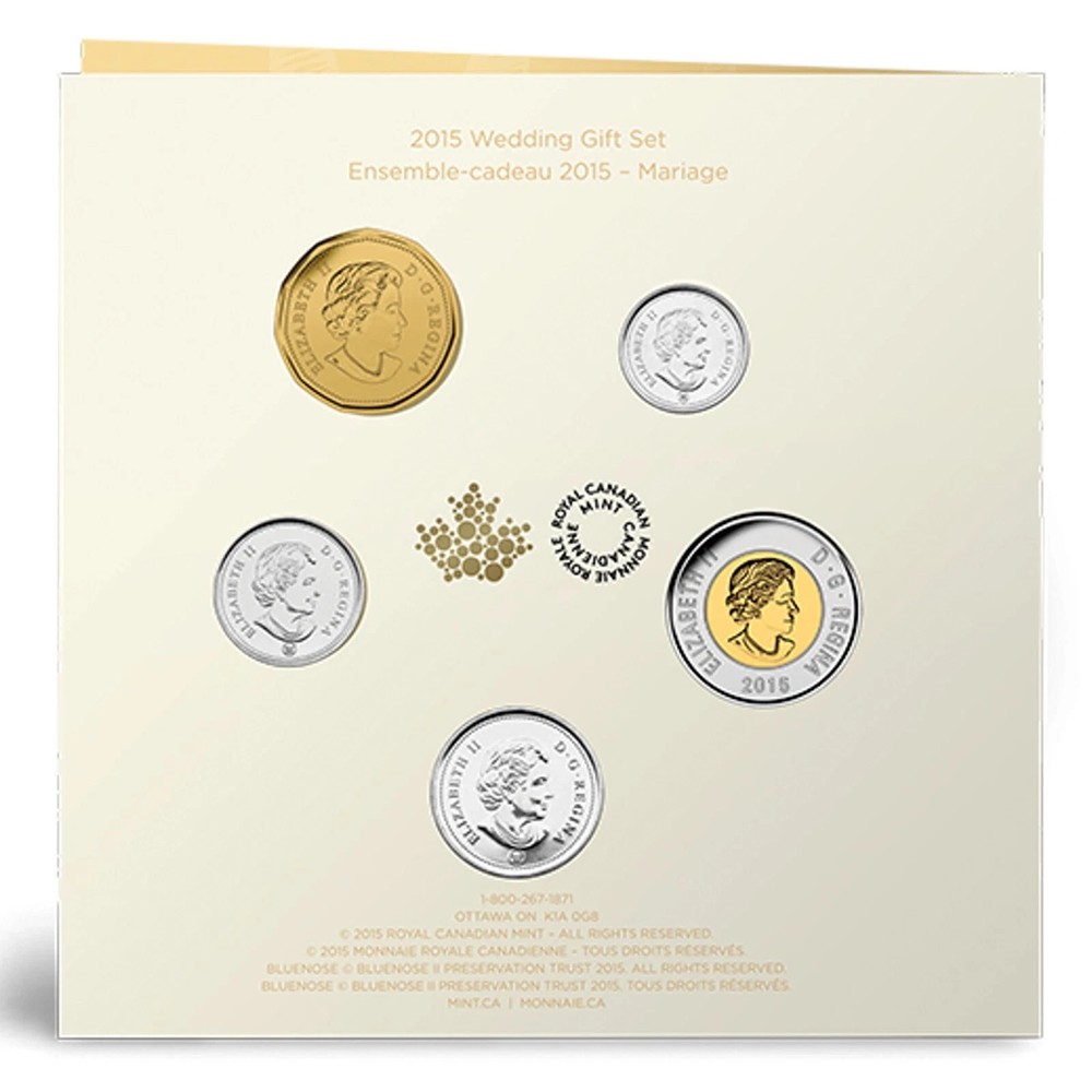 Canada Married in 2015 Wedding Gift Set in Original RCM Packaging!!