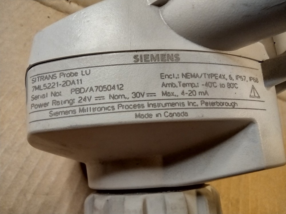 Siemens Sitrans Probe LU Ultrasonic Level Transmitter 7ML5221-2DA11