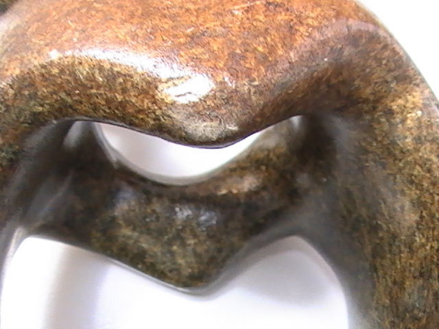 Hugging Couple Sculpter Statue Mid Century Modern Mod Modern Dark Brown 8"