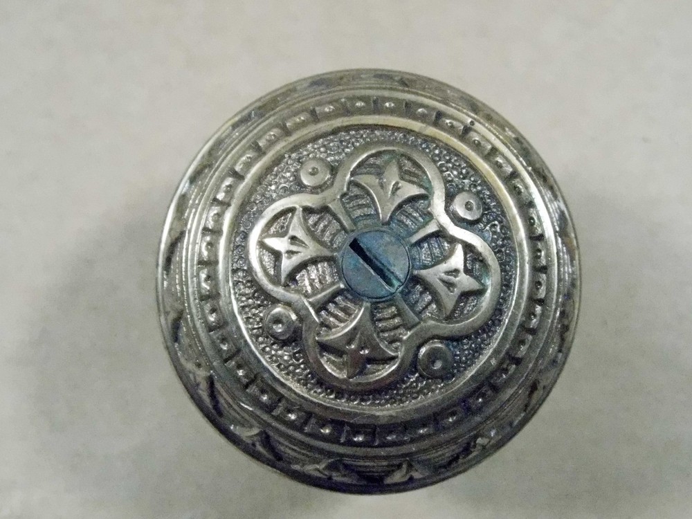Original Victorian Decorative Bronze Doorknobs