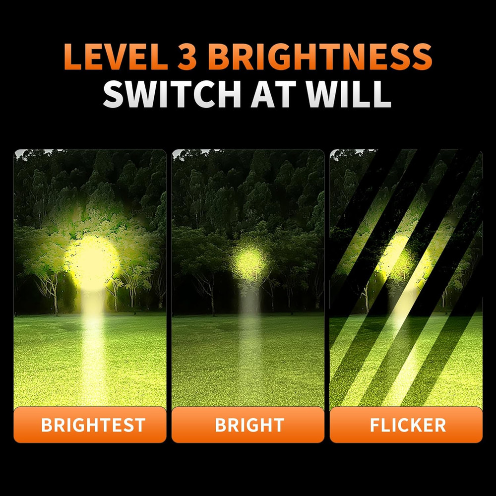 Linterna frontal caza LED alta potencia recargable impermeable con sensor