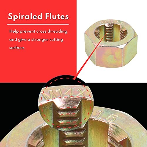 -Piece Thread Chaser Set, M6 M8 M10 M12 Thread Restorer Tool Metric 15