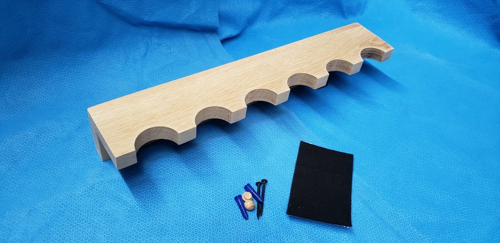 6 gun - wood closet gun rack - solid oak construction