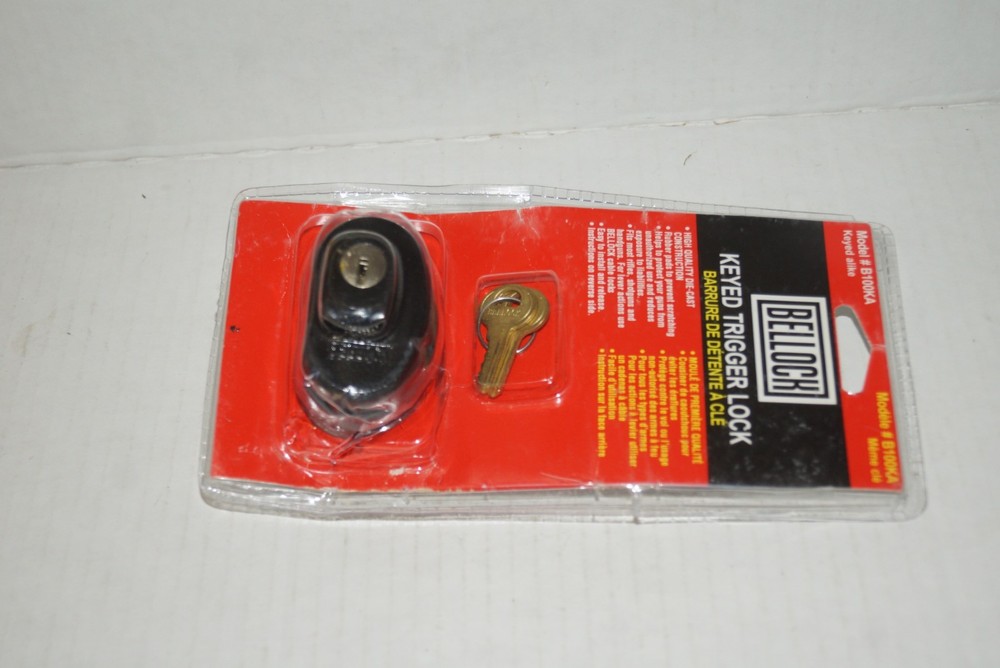 BELLOCK KEYED TRIGGER LOCK MODEL B100KA. FREE SHIPPING