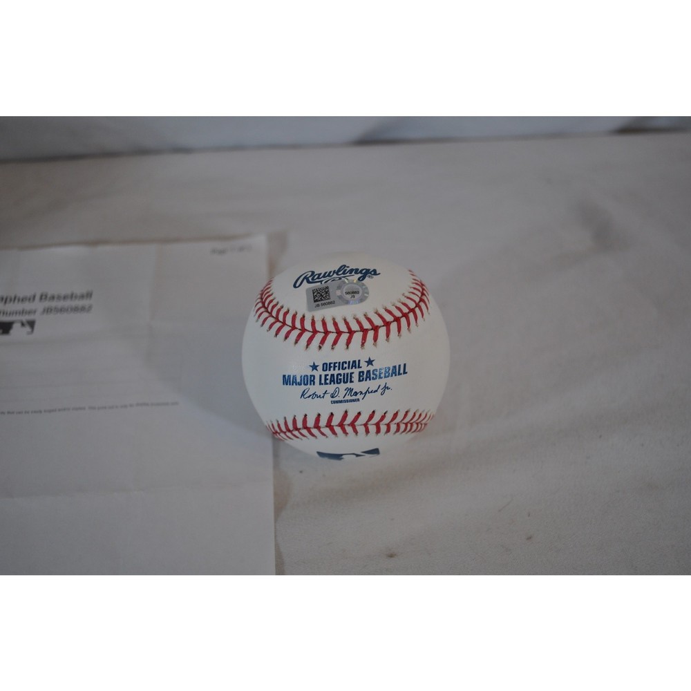 Mario Hollands Autographed Baseball MLB Authenticated JB560882