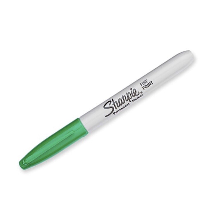 Sharpie Green 12ct Box. Fine Tip.