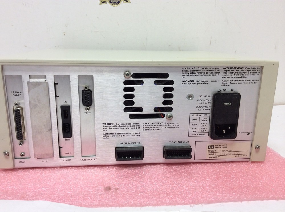 Hewlett Packard HP 7673 Autosampler Controller model18594B Lab Test Equipment