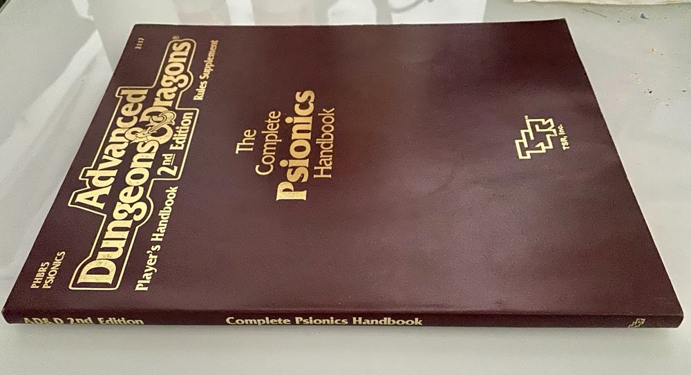 TSR AD&D 2nd Ed Complete Psionics Handbook (1st Printing) VG+