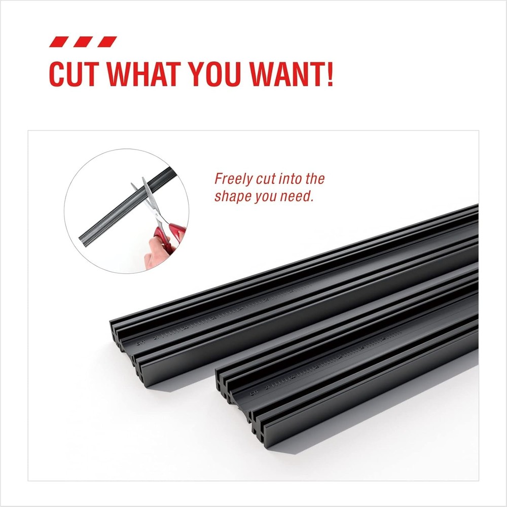 18-Inch Universal Windshield Wiper Refills - 4-Piece Rubber Replacement Set