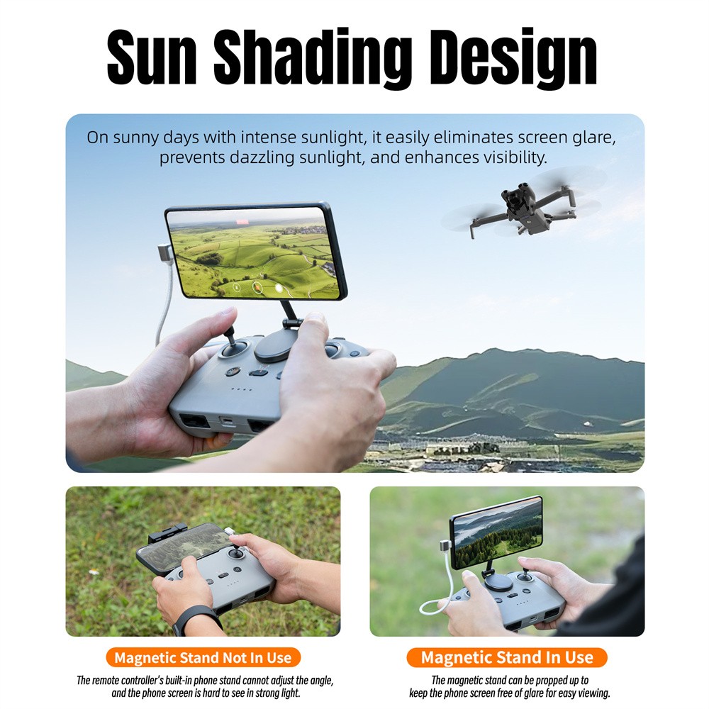 For DJI RC-N3/2/1 Controller Magnetic Phone Adapter Foldable Portable Mount