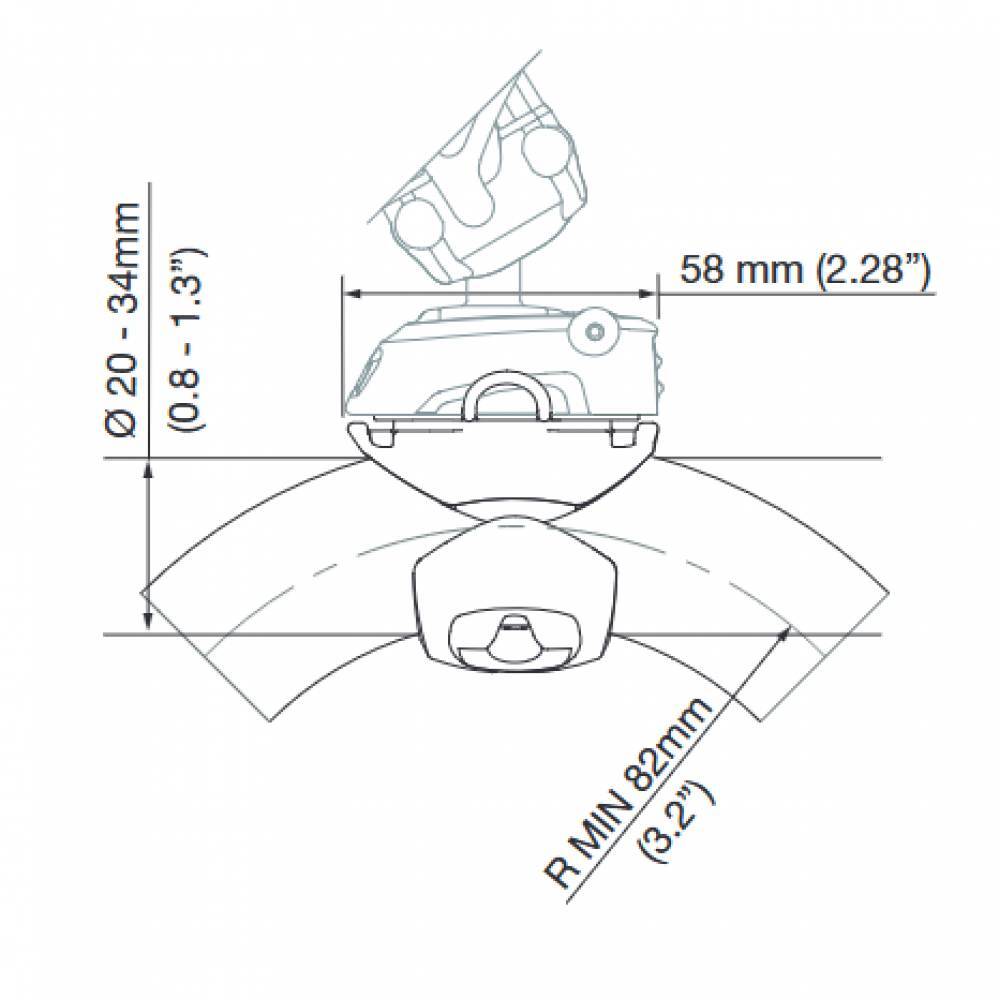 ROKK RLS-402 Mini Rail Mount Base