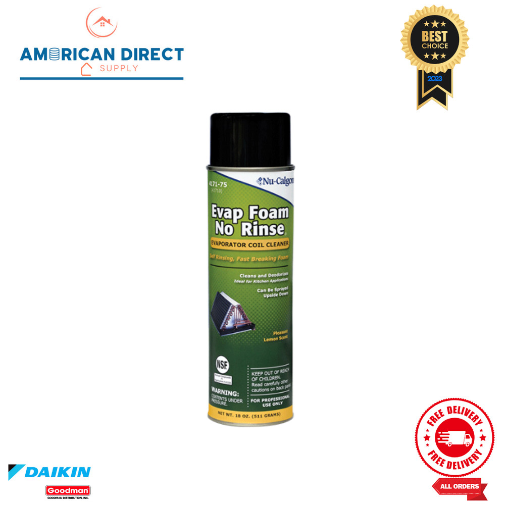 Nu-Calgon 4171-75 Evap Foam No Rinse Coil Cleaner-18oz  6 Pack Evaporator Clean